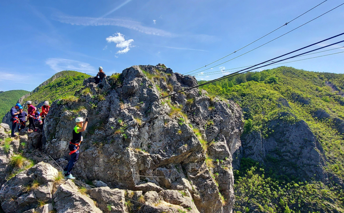 Indian Bridge Via Ferrata Romania